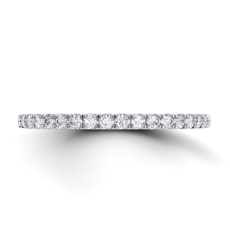 Per Lei Flat Diamond Wedding Band for Her — image 3 of 4