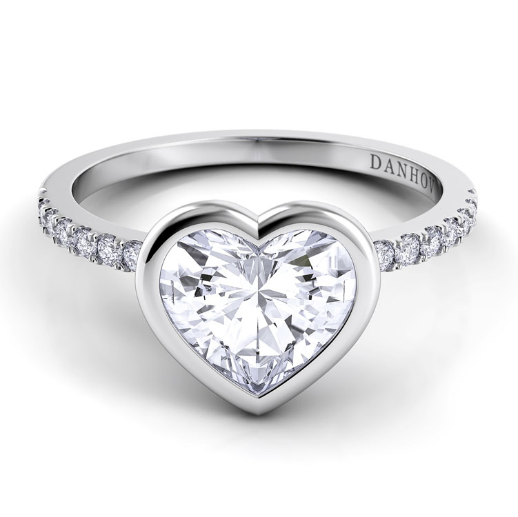 Per Lei Heart Shaped Diamond Engagement Ring — image 1 of 4