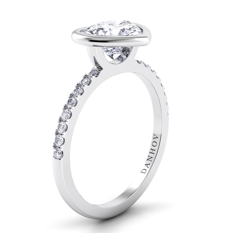 Per Lei Heart Shaped Diamond Engagement Ring — image 2 of 4