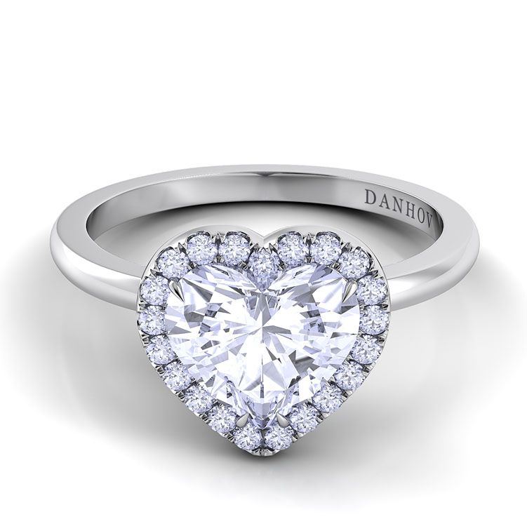 Per Lei Single Shank Heart Engagement Ring — image 1 of 4