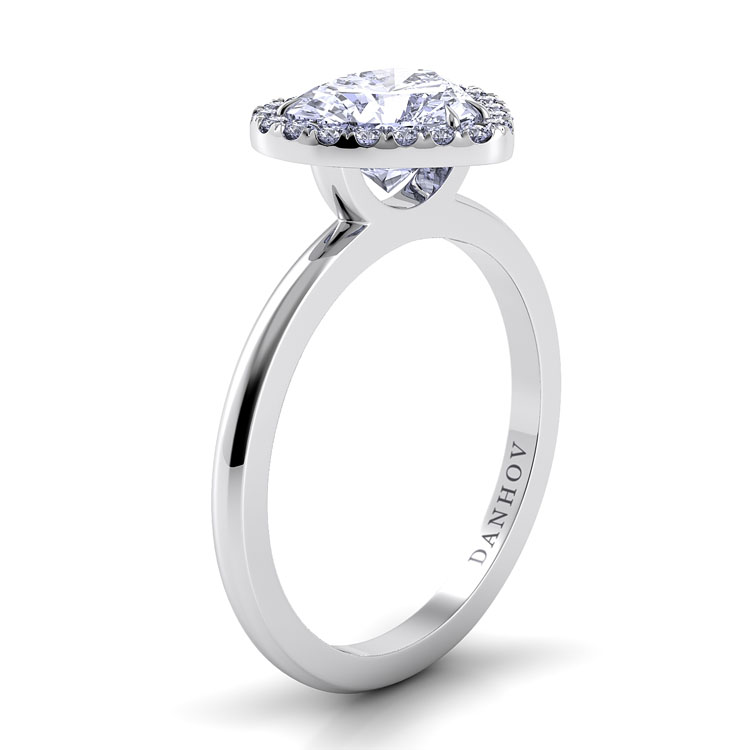Per Lei Single Shank Heart Engagement Ring — image 2 of 4