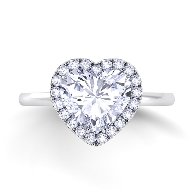 Per Lei Single Shank Heart Engagement Ring — image 3 of 4
