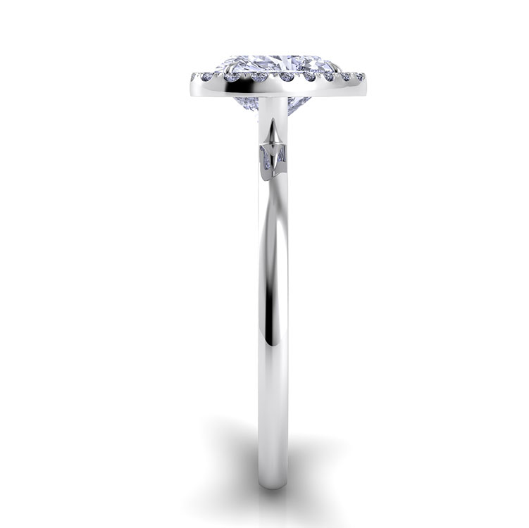 Per Lei Single Shank Heart Engagement Ring — image 4 of 4