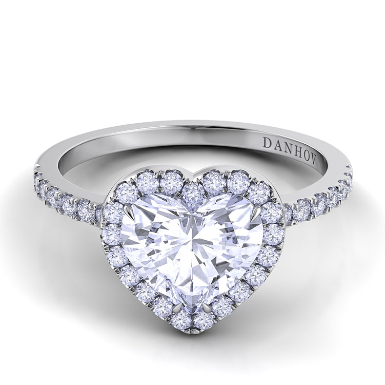 Per Lei Single Shank Heart Engagement Ring — image 1 of 4