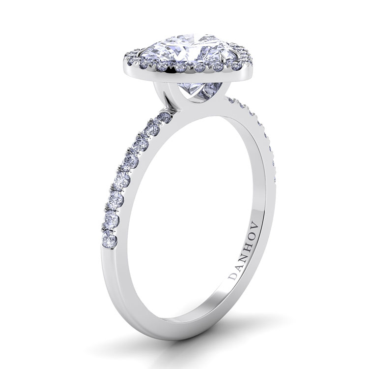 Per Lei Single Shank Heart Engagement Ring — image 2 of 4