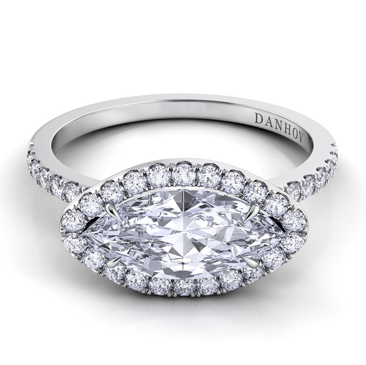 Per Lei Single Shank Marquise Engagement Ring — image 1 of 1