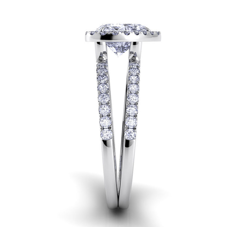 Per Lei Double Shank Heart Engagement Ring — image 4 of 4