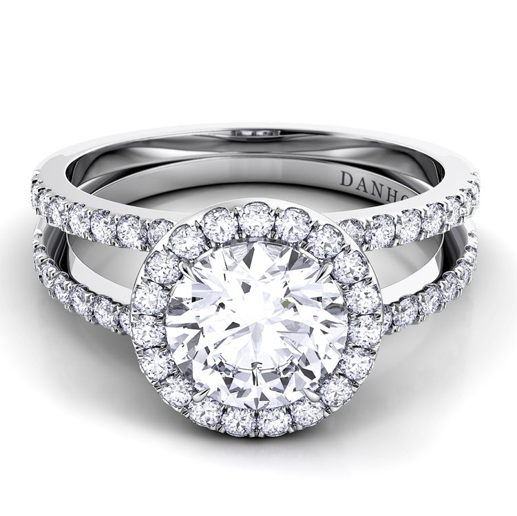 Per Lei Double Shank Marquise Engagement Ring — image 1 of 4