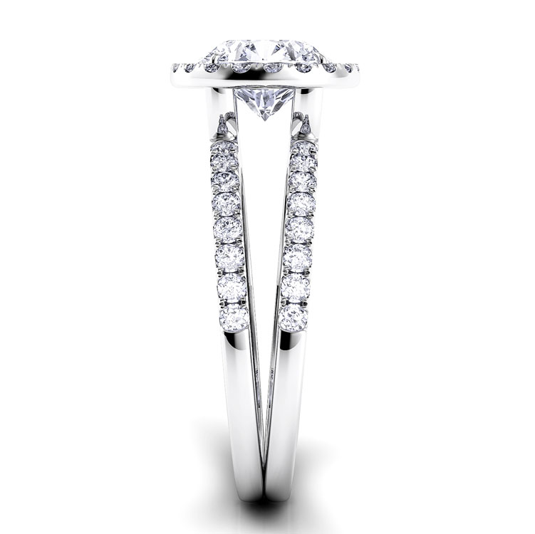 Per Lei Double Shank Marquise Engagement Ring — image 4 of 4