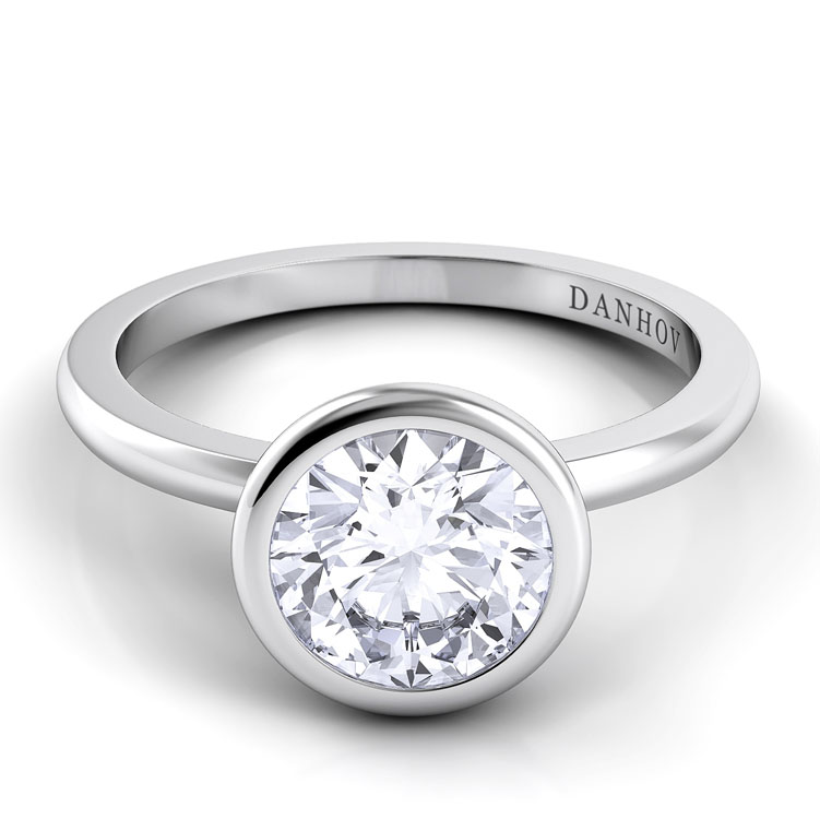 Per Lei Single Shank Emerald Engagement Ring — image 1 of 1