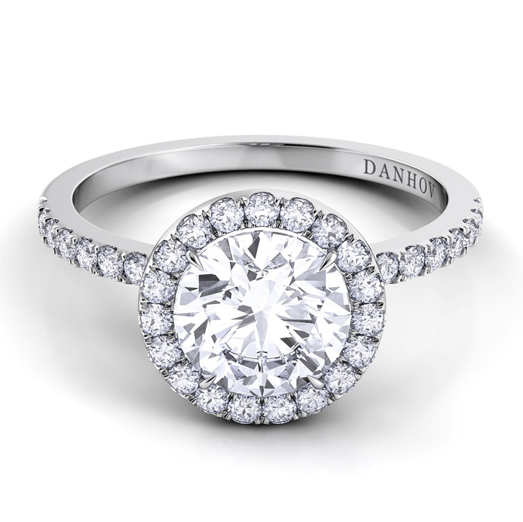 Per Lei Halo Diamond Engagement Ring — image 1 of 4