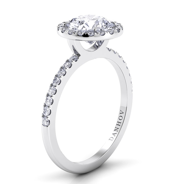 Per Lei Halo Diamond Engagement Ring — image 2 of 4