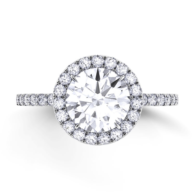 Per Lei Halo Diamond Engagement Ring — image 3 of 4