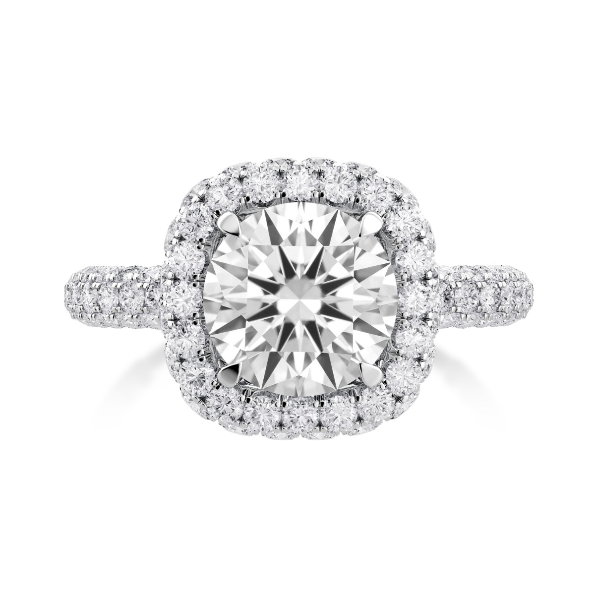 Per Lei Diamond Halo Engagement Ring — image 1 of 4