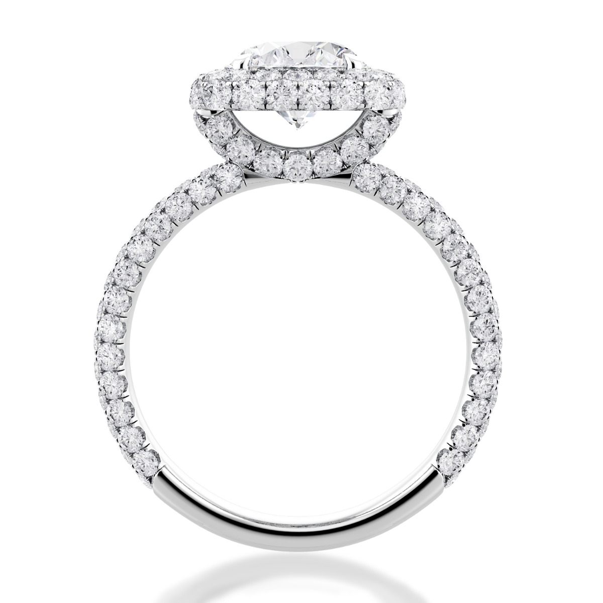 Per Lei Diamond Halo Engagement Ring — image 3 of 4