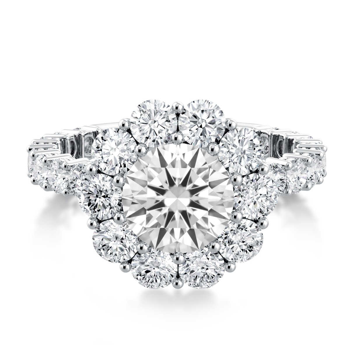 Per Lei Halo Diamond Engagement Ring — image 1 of 4