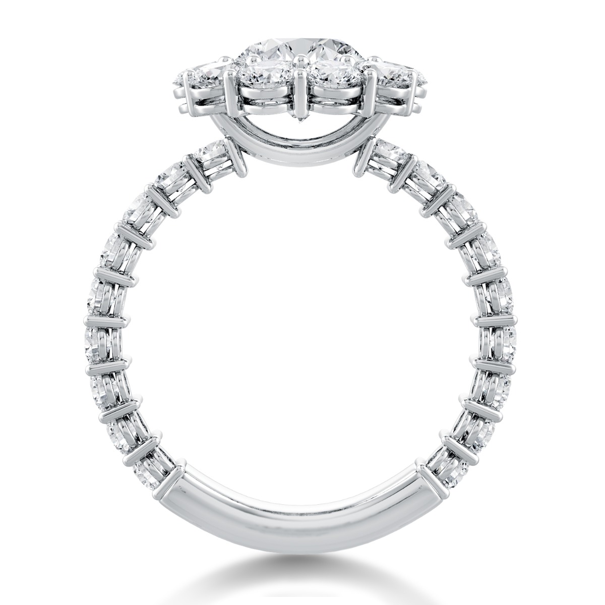 Per Lei Halo Diamond Engagement Ring — image 3 of 4