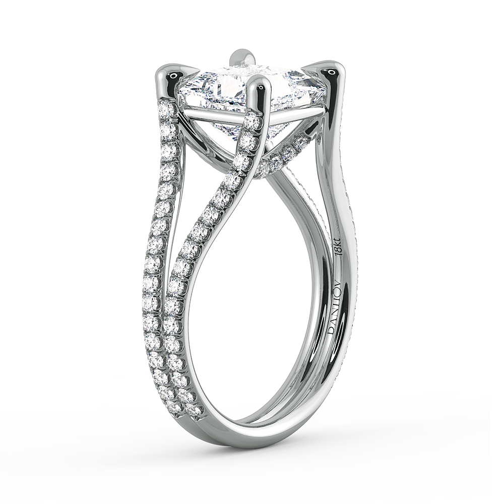 Per lei Double Shank Princess Cut Engagement Ring — image 2 of 9