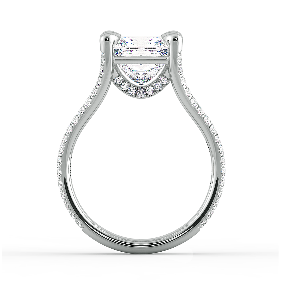 Per lei Double Shank Princess Cut Engagement Ring — image 3 of 9