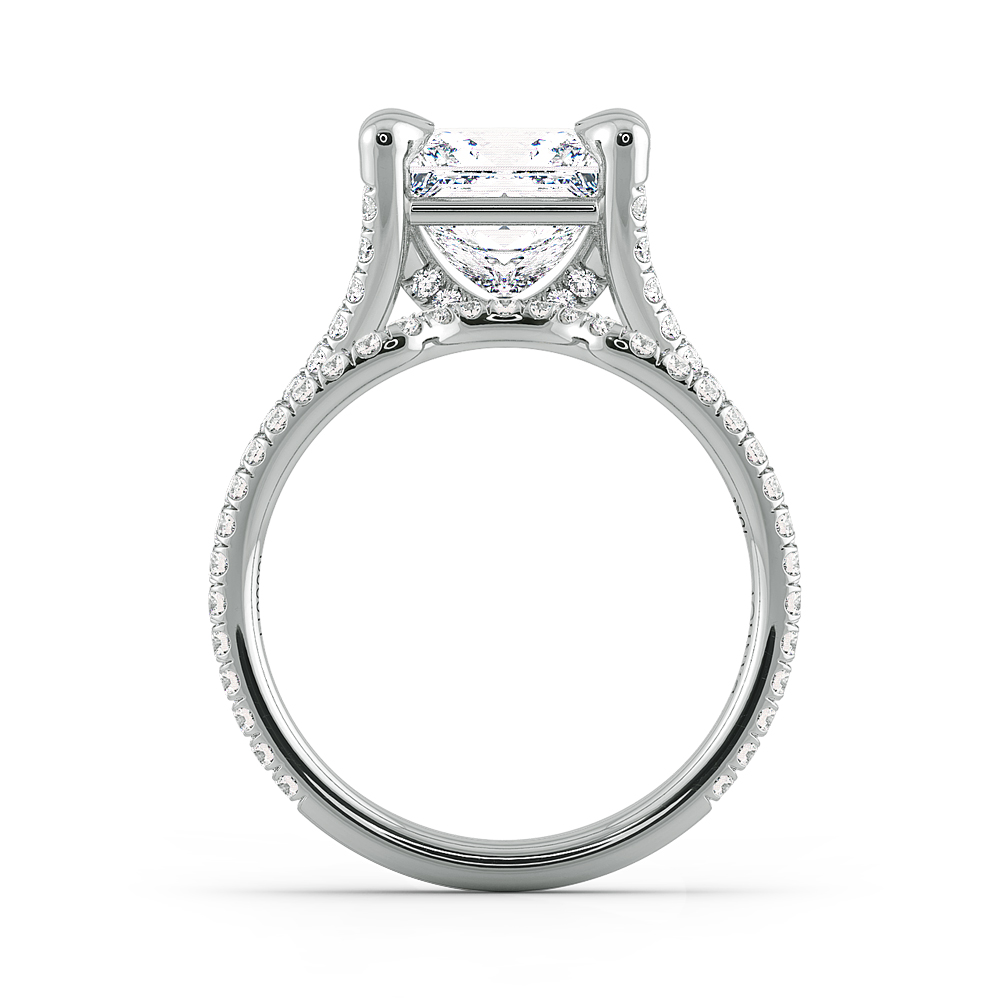 Per lei Double Shank Princess Cut Engagement Ring — image 7 of 9