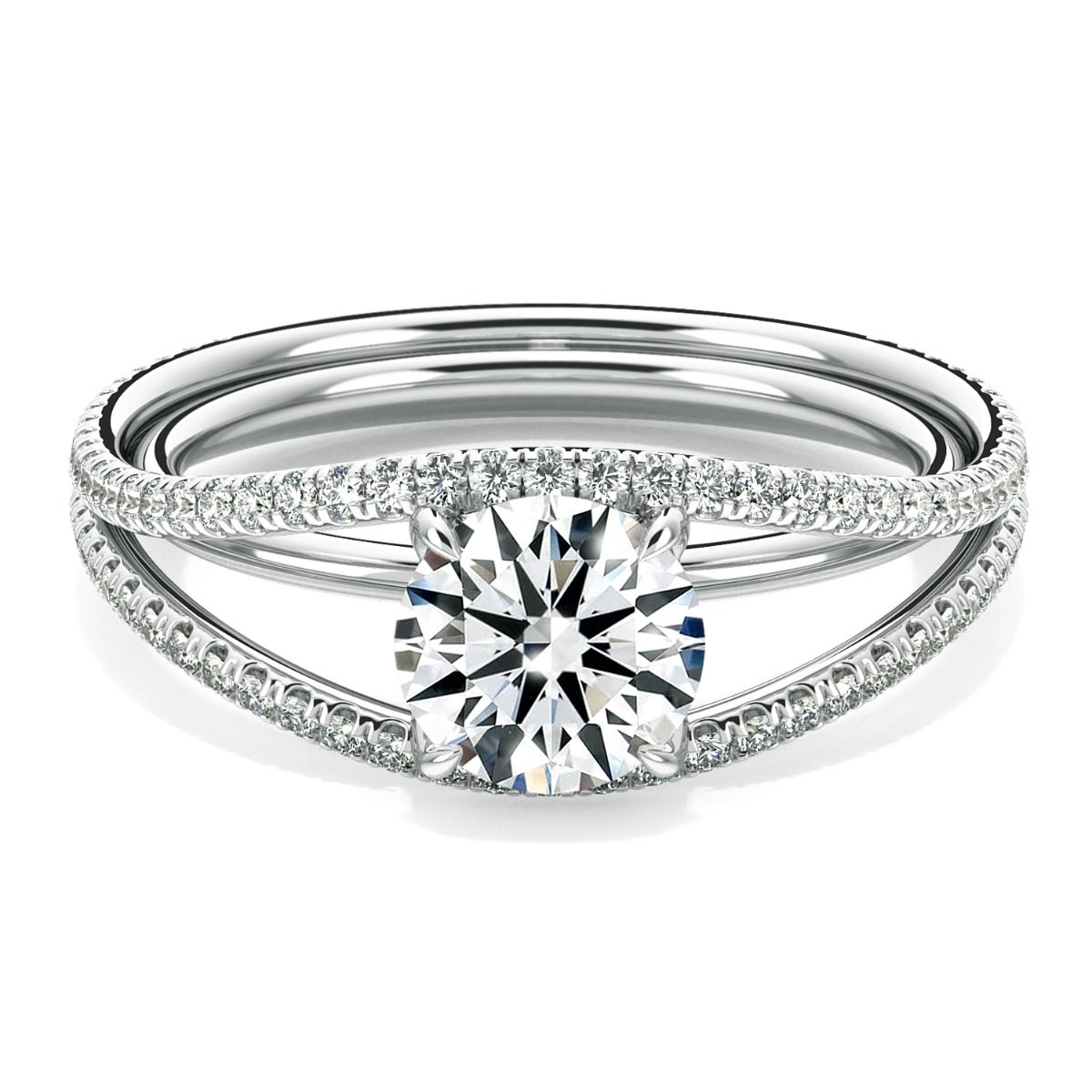 Per Lei Eagle Claw Prong Diamond Engagement Ring — image 1 of 9