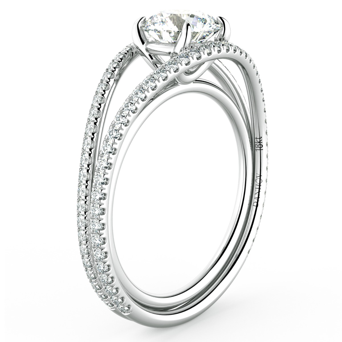 Per Lei Eagle Claw Prong Diamond Engagement Ring — image 2 of 9