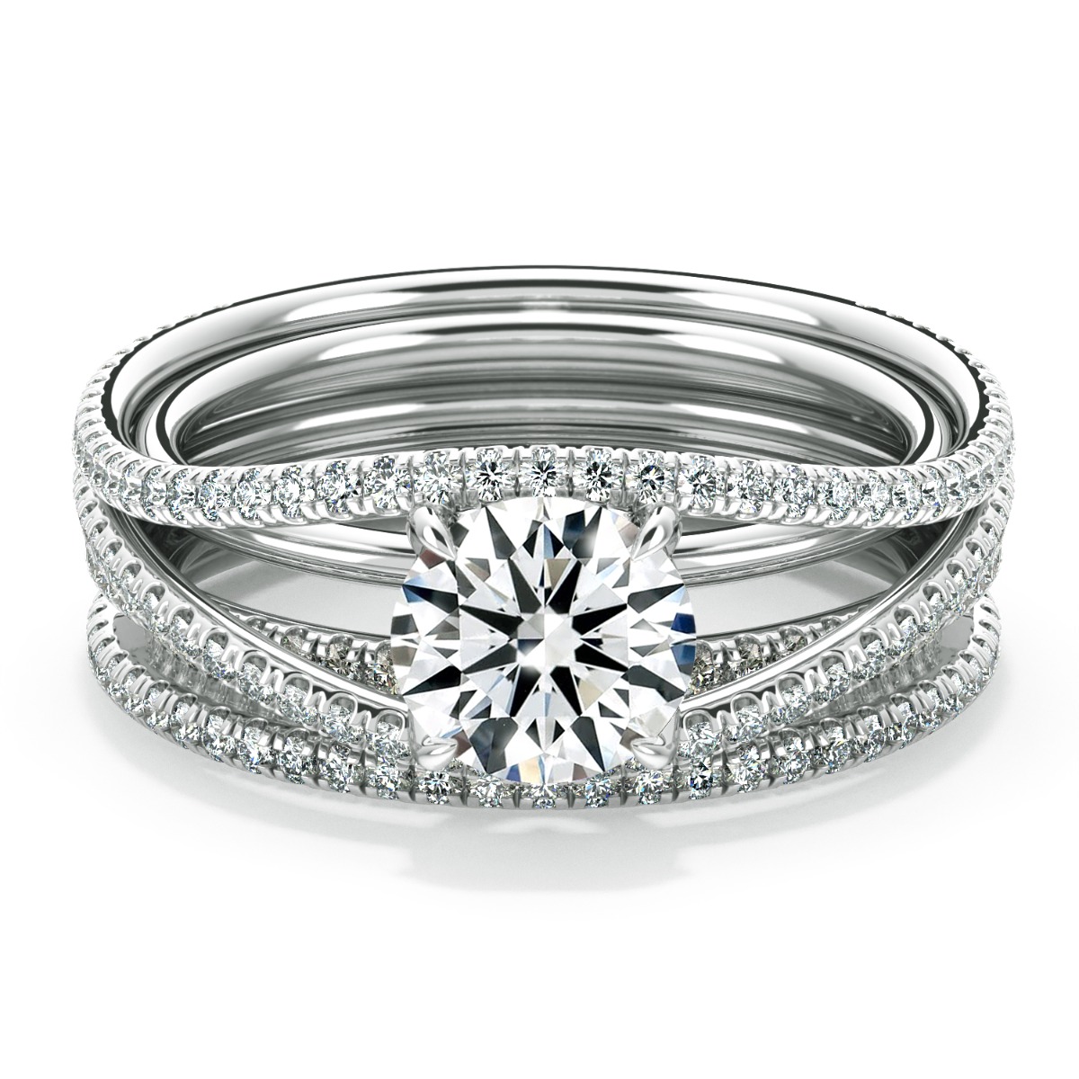 Per Lei Eagle Claw Prong Diamond Engagement Ring — image 5 of 9