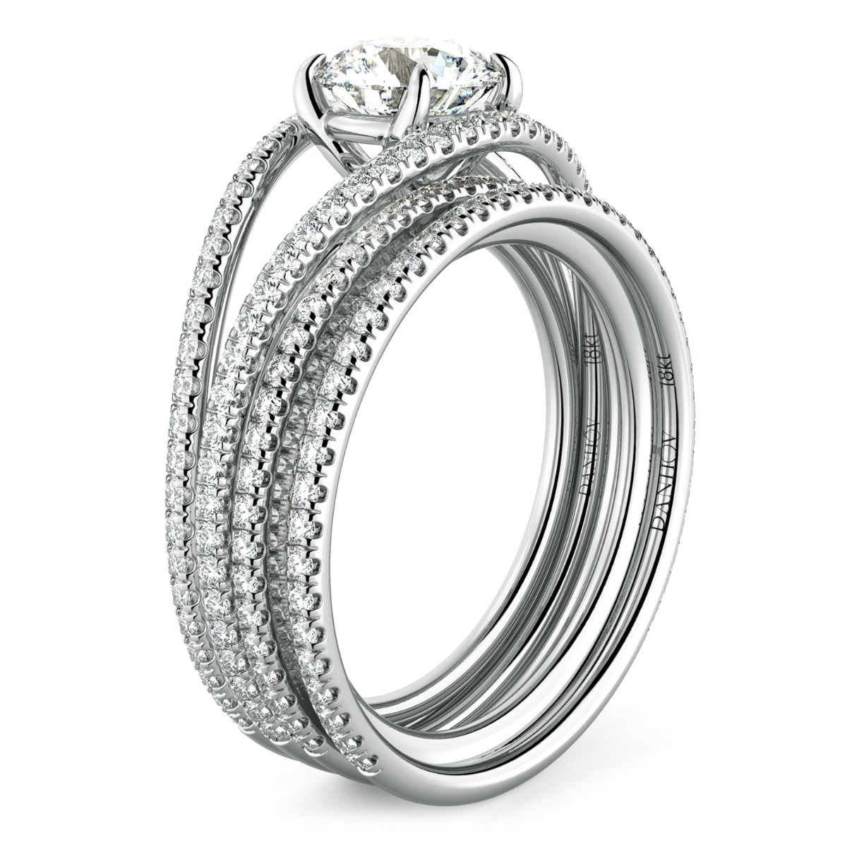 Per Lei Eagle Claw Prong Diamond Engagement Ring — image 6 of 9