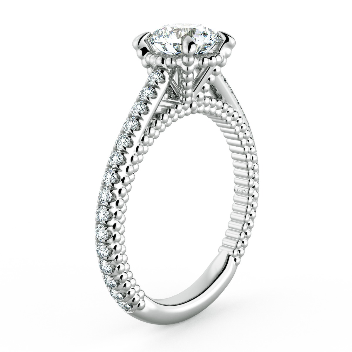 Perlina Unique Diamond Engagement Ring — image 2 of 9
