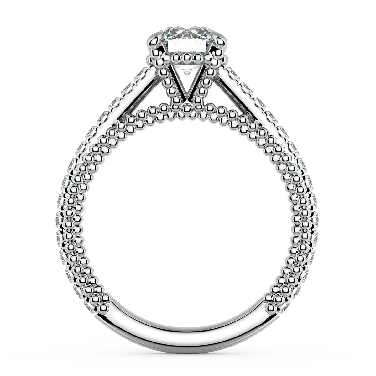 Perlina Unique Diamond Engagement Ring — image 3 of 9