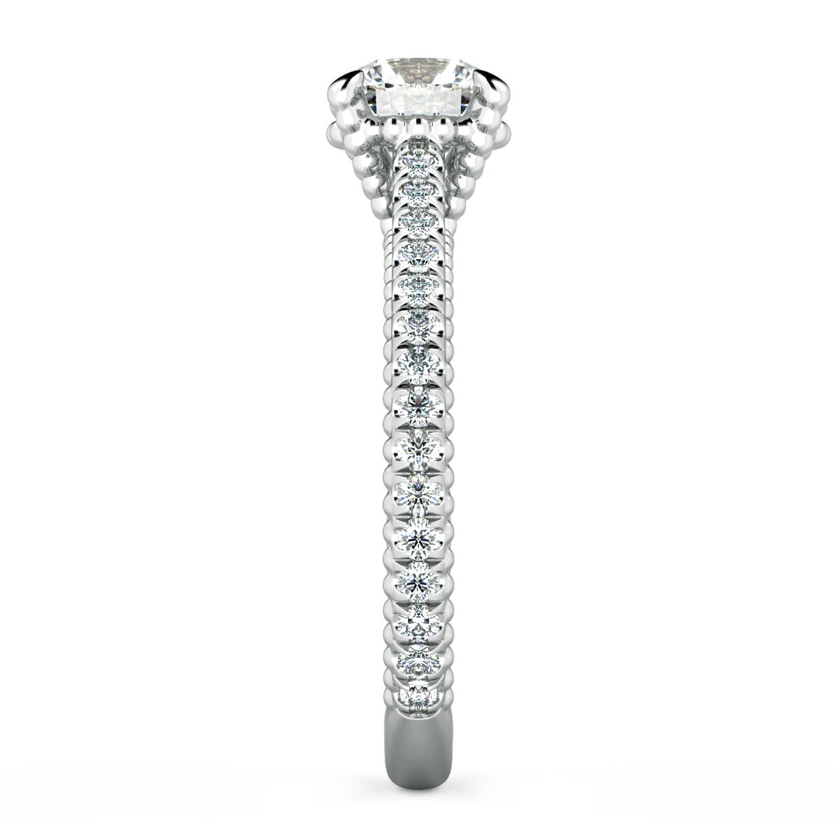 Perlina Unique Diamond Engagement Ring — image 4 of 9