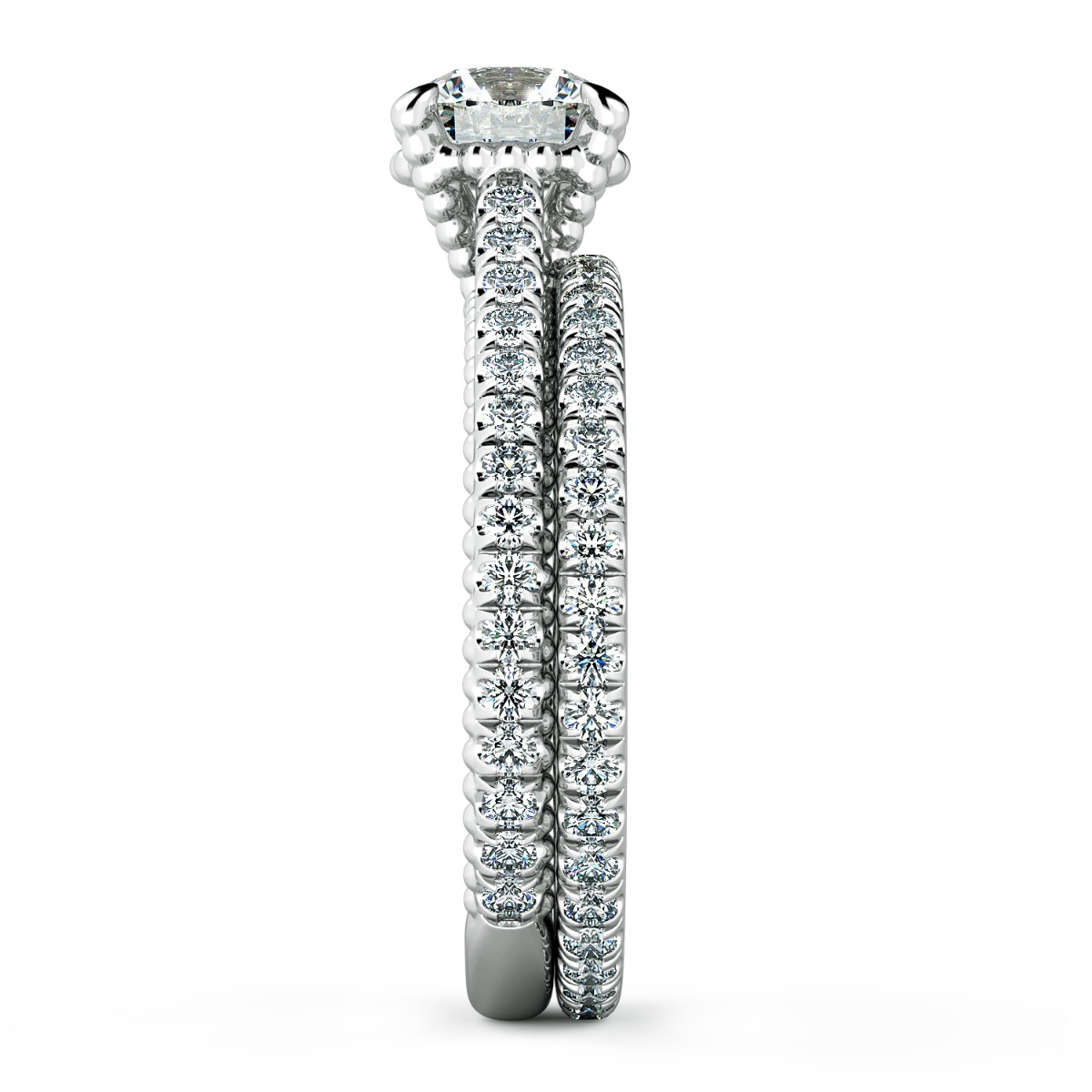 Perlina Unique Diamond Engagement Ring — image 8 of 9
