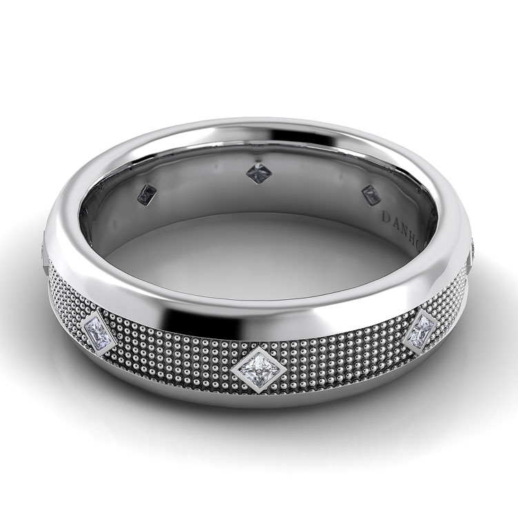 Pelote Domed Diamond Wedding Band For Men — image 1 of 1