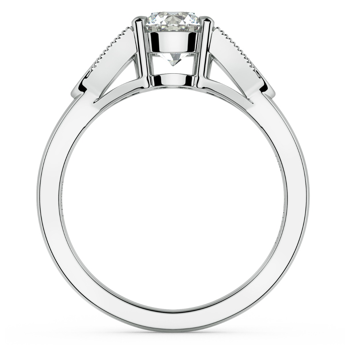 Norme de Estate Diamond Engagement Ring in 14k White — image 3 of 5