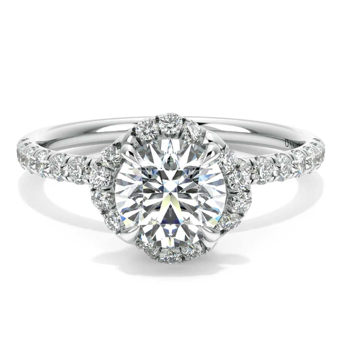 Norme De Halo Ladies Engagement Ring — image 1 of 9