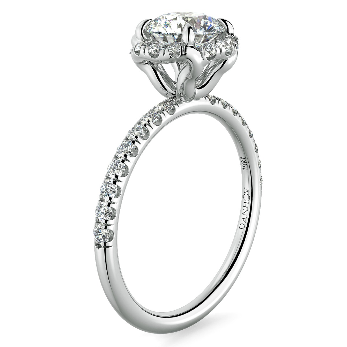 Norme De Halo Ladies Engagement Ring — image 2 of 9