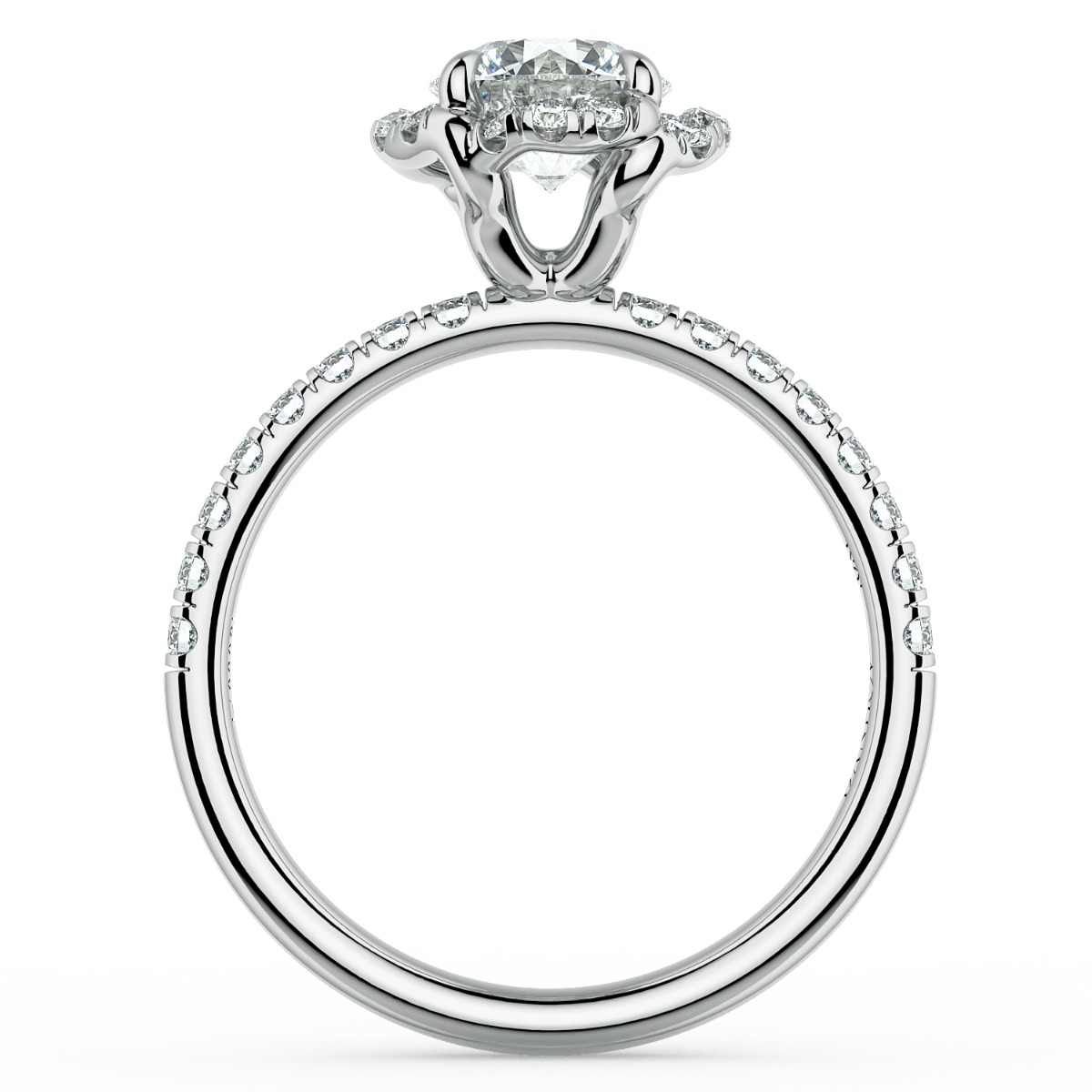 Norme De Halo Ladies Engagement Ring — image 3 of 9