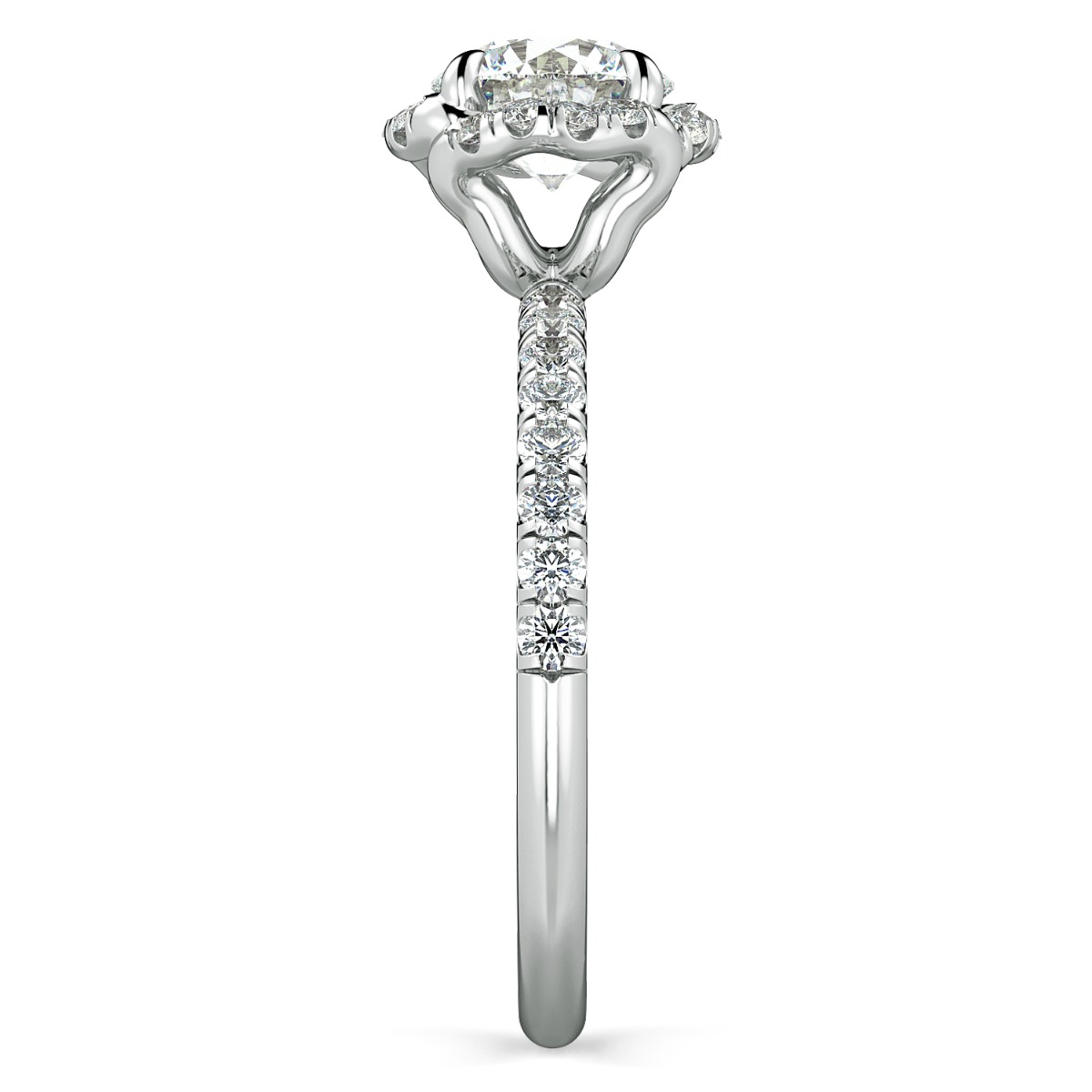 Norme De Halo Ladies Engagement Ring — image 4 of 9