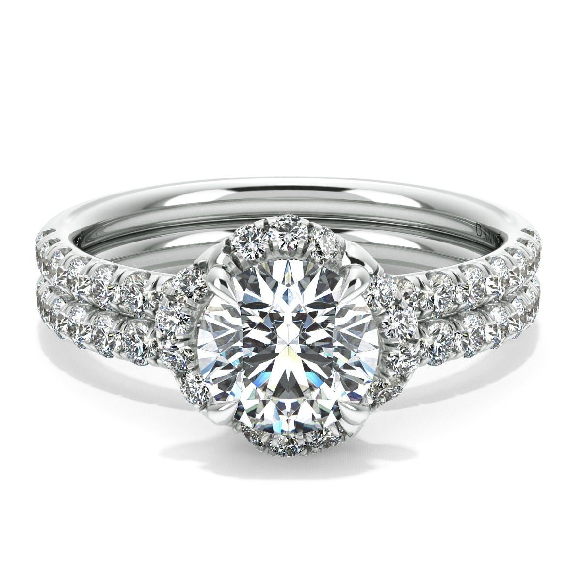 Norme De Halo Ladies Engagement Ring — image 5 of 9