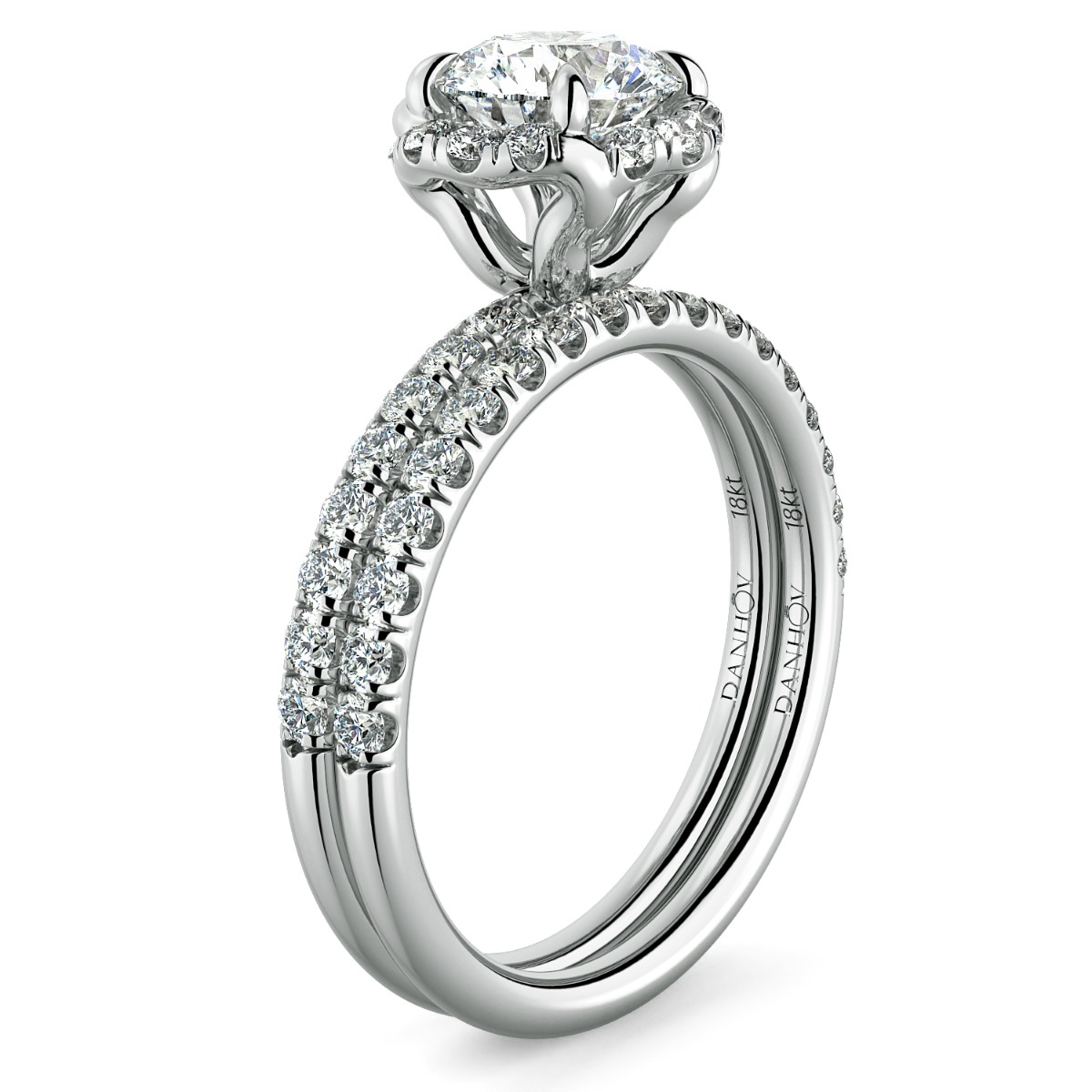 Norme De Halo Ladies Engagement Ring — image 6 of 9