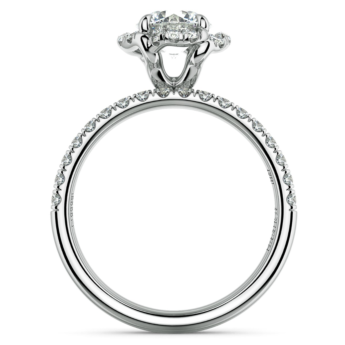 Norme De Halo Ladies Engagement Ring — image 7 of 9