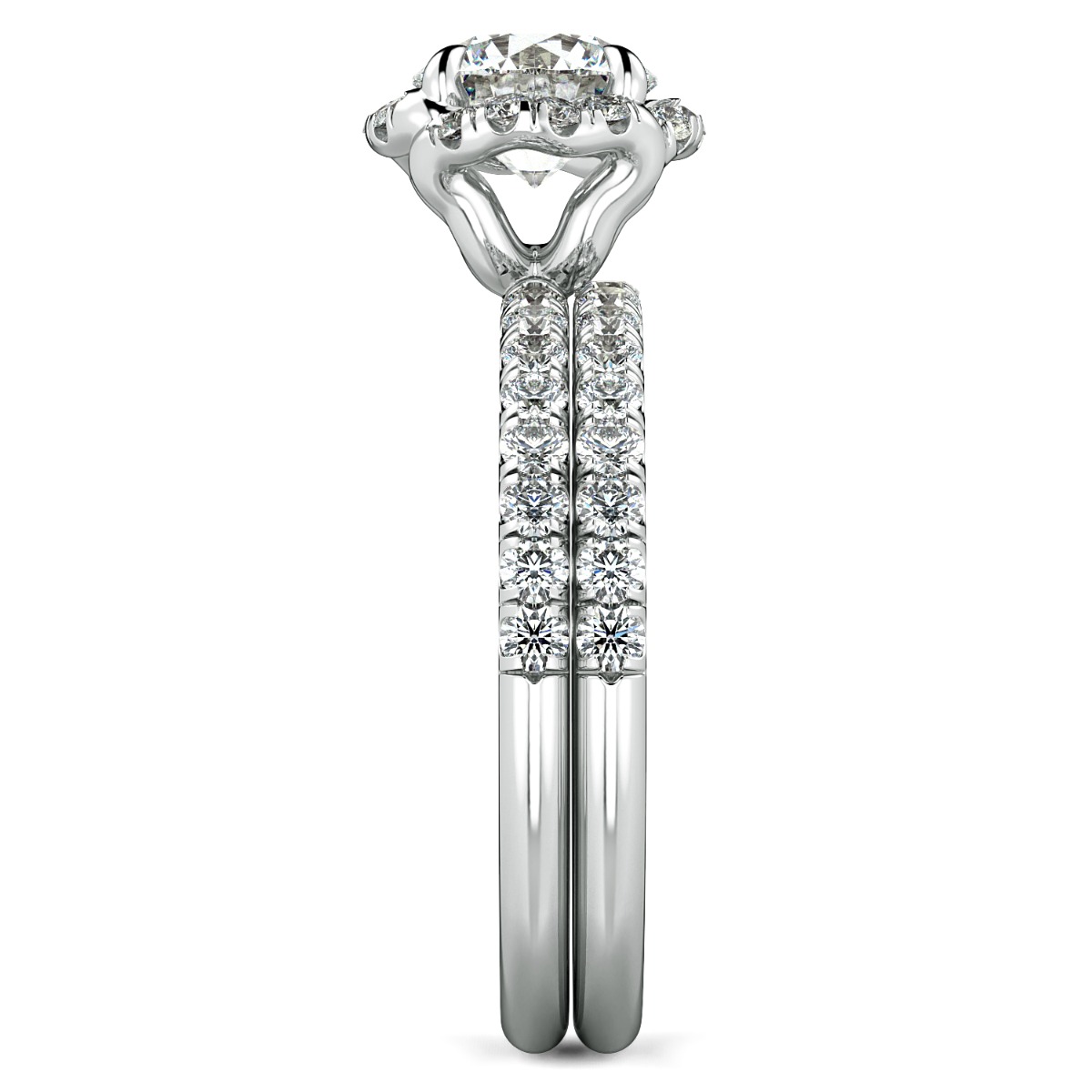 Norme De Halo Ladies Engagement Ring — image 8 of 9