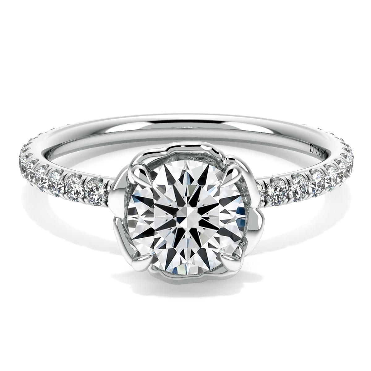 Norme De Halo Ladies Engagement Ring — image 1 of 9