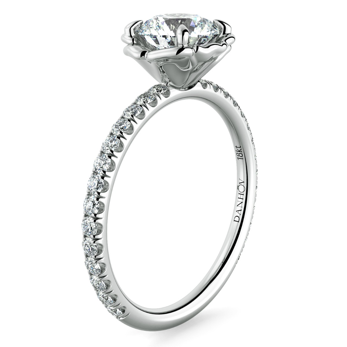 Norme De Halo Ladies Engagement Ring — image 2 of 9