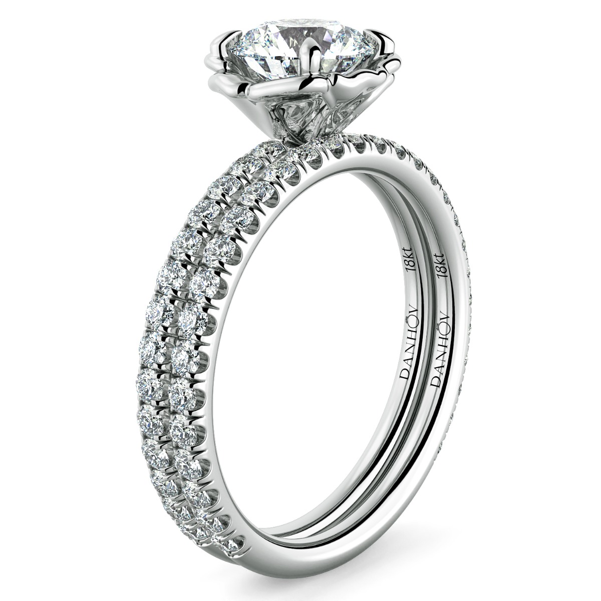 Norme De Halo Ladies Engagement Ring — image 6 of 9