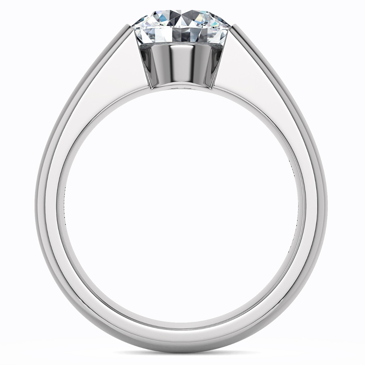 Norem de tension style engagement ring in 18K Yellow — image 2 of 5