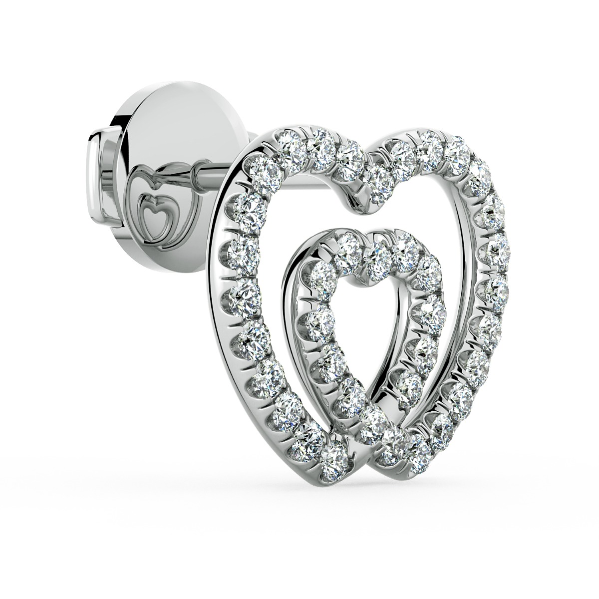 Norme de Double Heart Diamond Earrings — image 3 of 5
