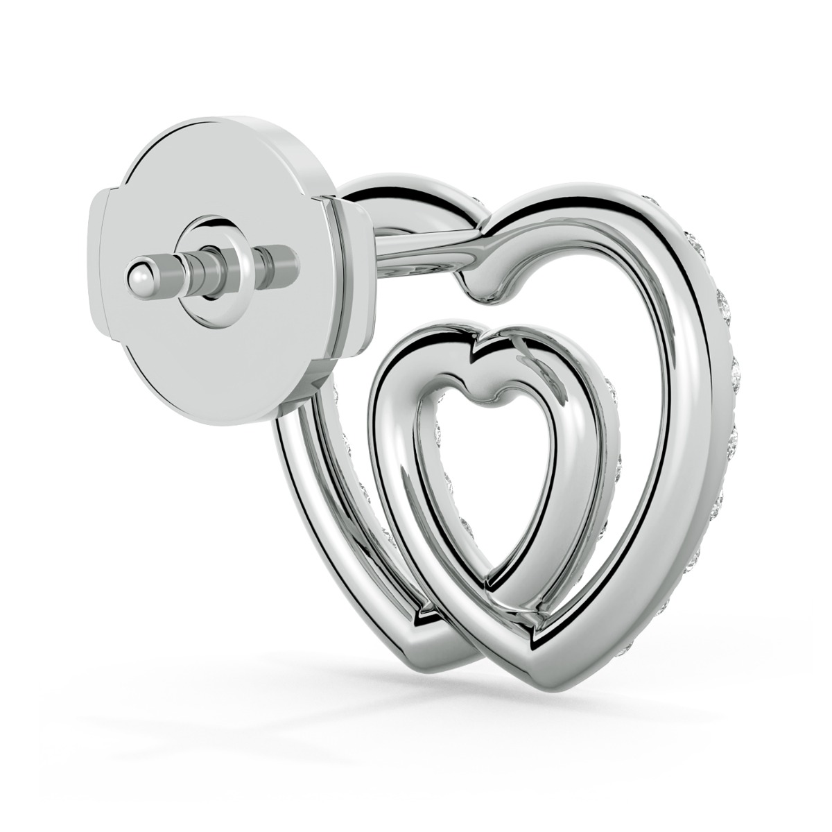 Norme de Double Heart Diamond Earrings — image 4 of 5