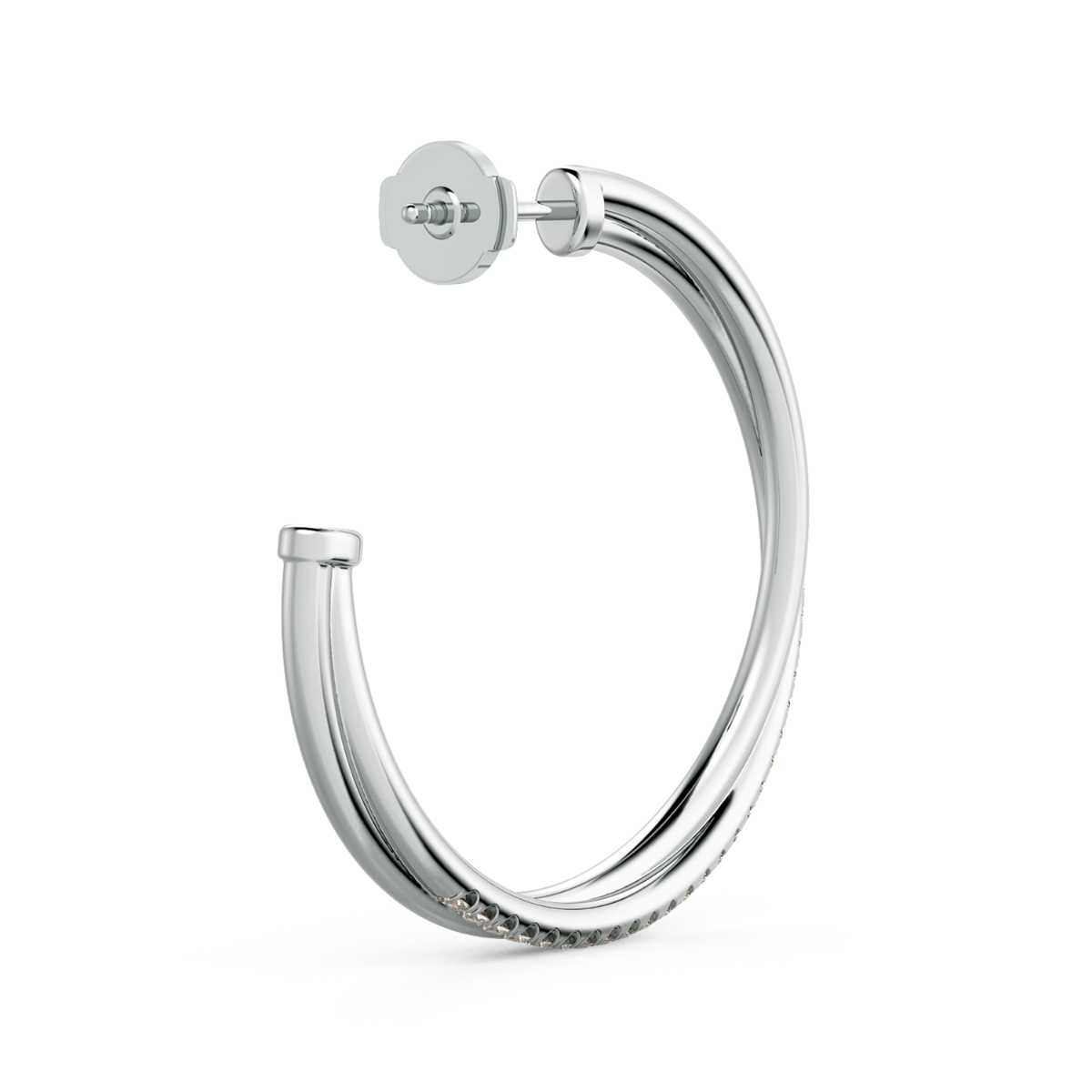 Norme de CrossOver Medium Hoop Diamond Earrings — image 4 of 5
