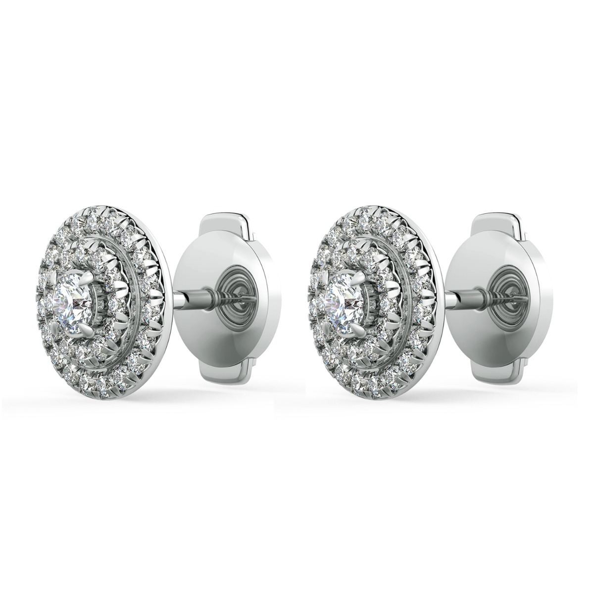 Norme de Double Halo Natural Diamonds Earrings — image 2 of 5